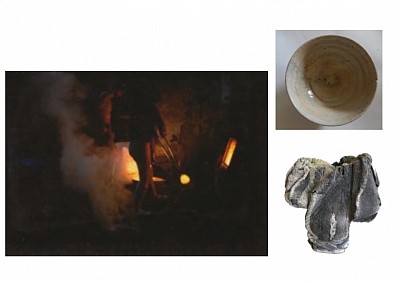 Cuisson raku et pièces ( 1985/ 86 )